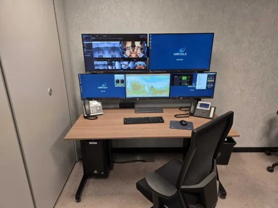 Wärtsilä simulator instructor control station at the training centre